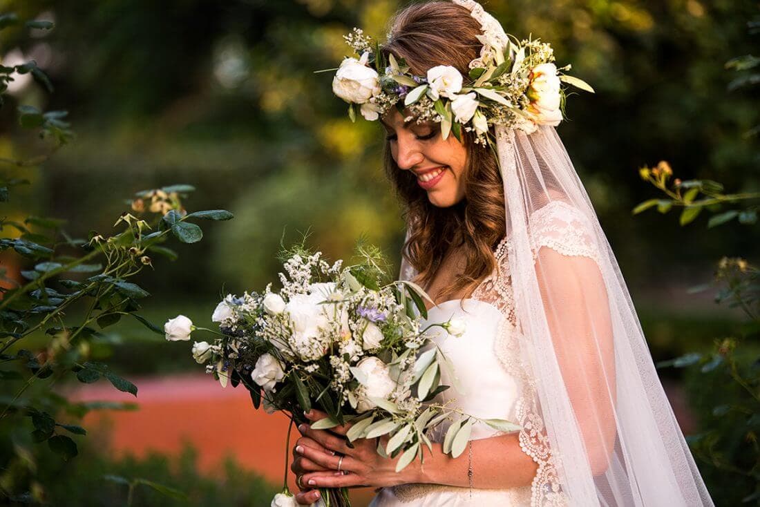 coronitas de flores para novias