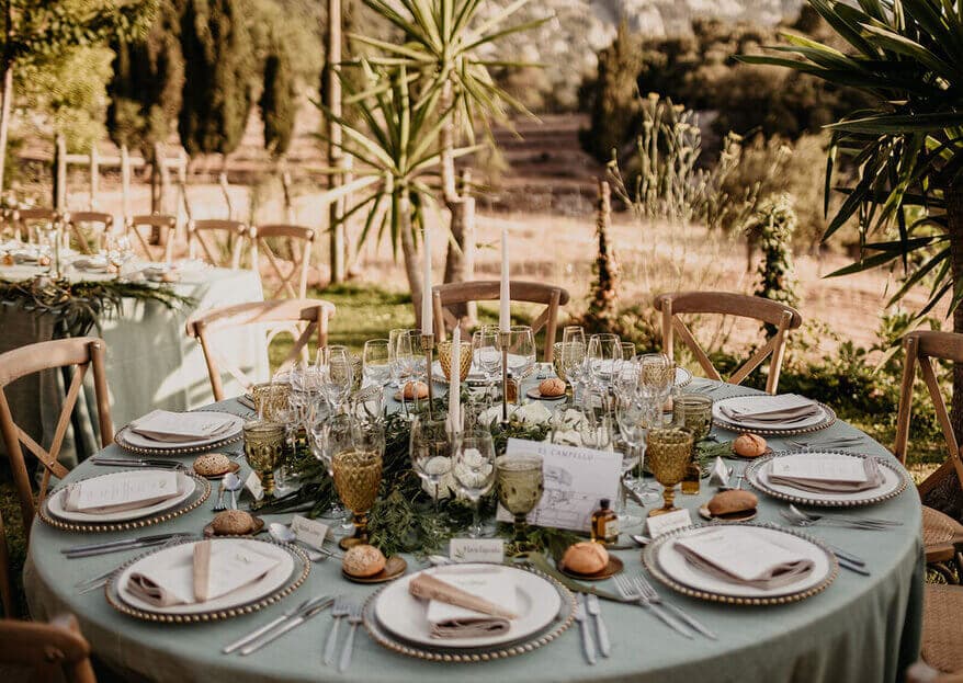Acomodo de mesas en una boda
