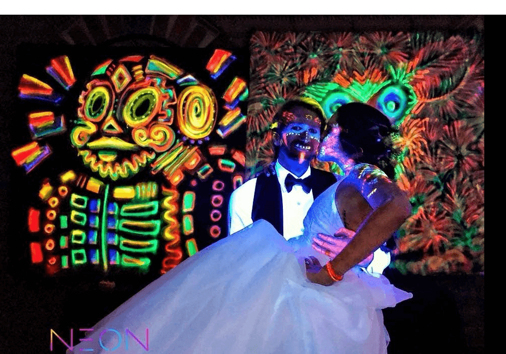 boda en color neón