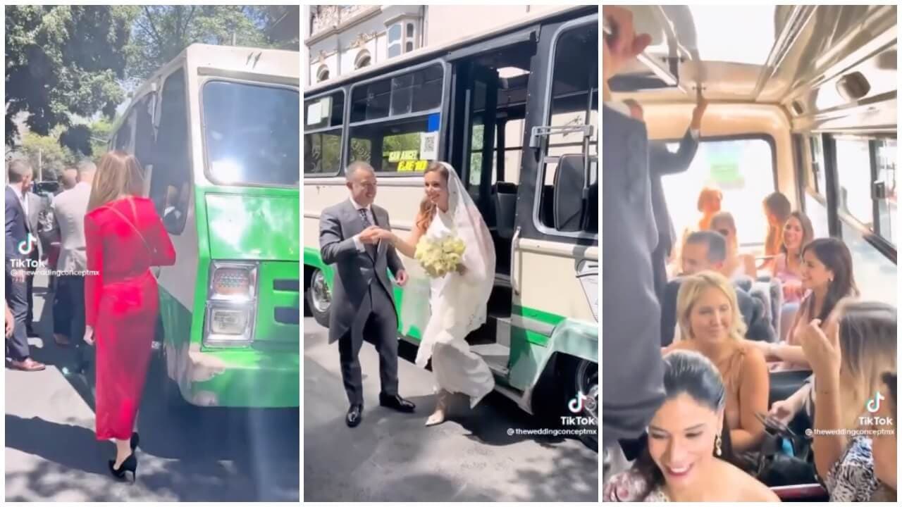 boda con microbuses