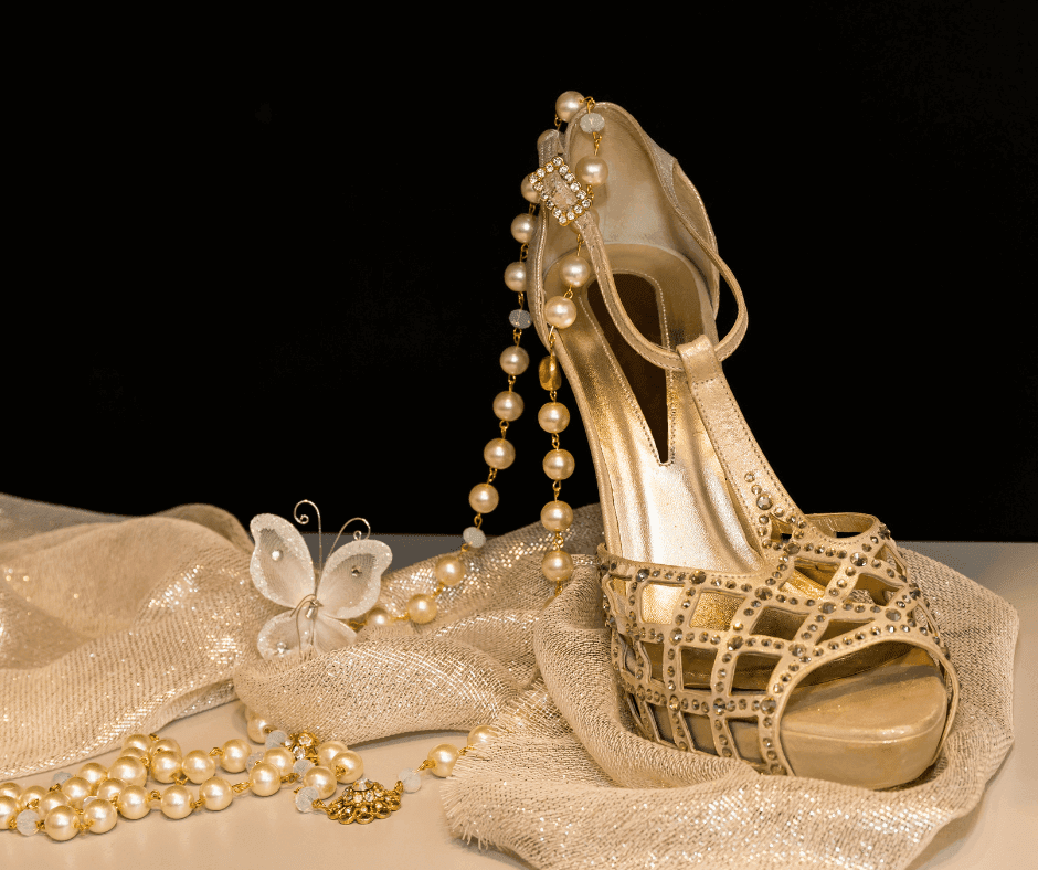 zapatos de novia color dorado