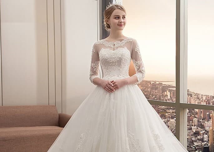 vestido de novia de invierno