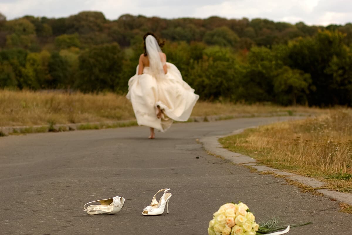 novia corriendo